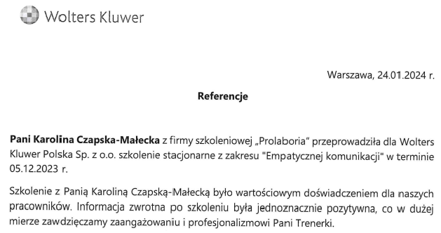 SmartLab poczuj chemię do nauki referencje dla ProLaboria (dr Karoliny Czapskiej-Małeckiej)